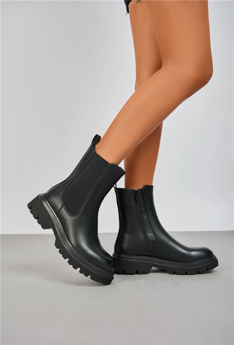 Bottines plates à semelles crantées - RIVE GAUCHE