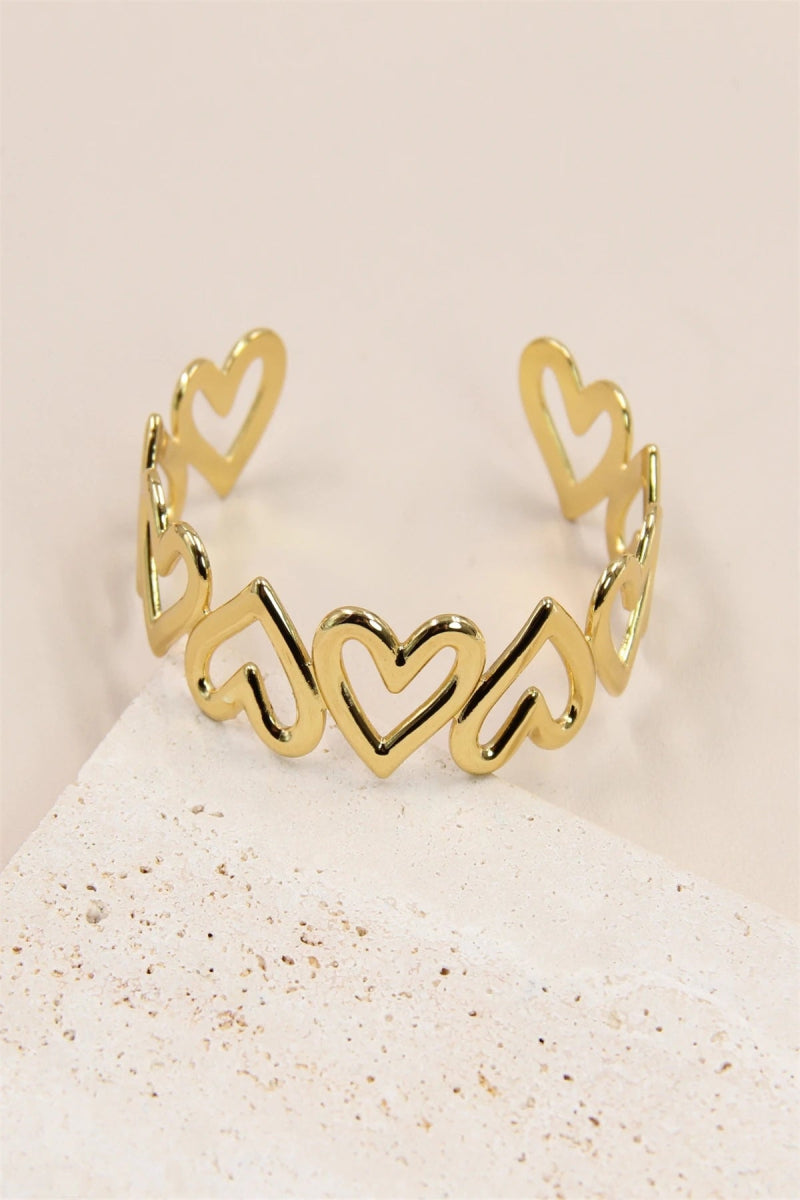 Bracelet Jonc cœur en acier inoxydable - RIVE GAUCHE