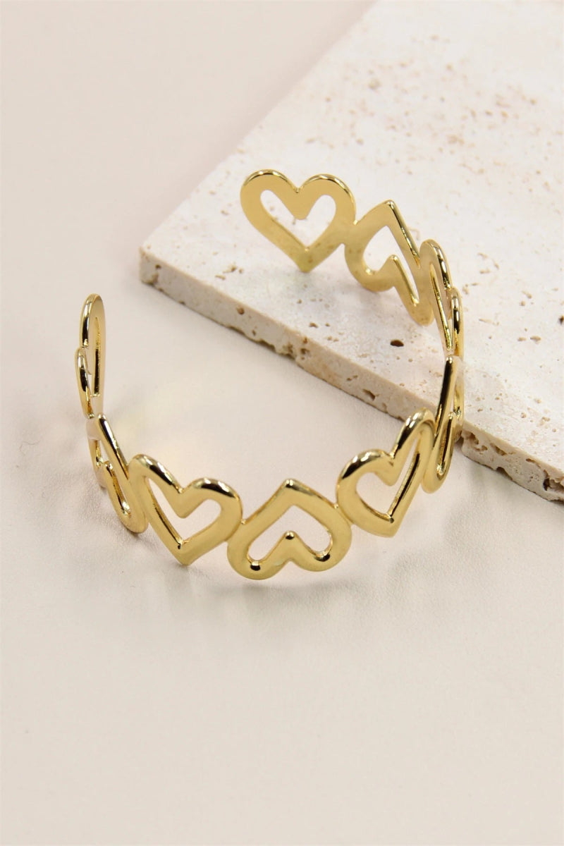 Bracelet Jonc cœur en acier inoxydable - RIVE GAUCHE