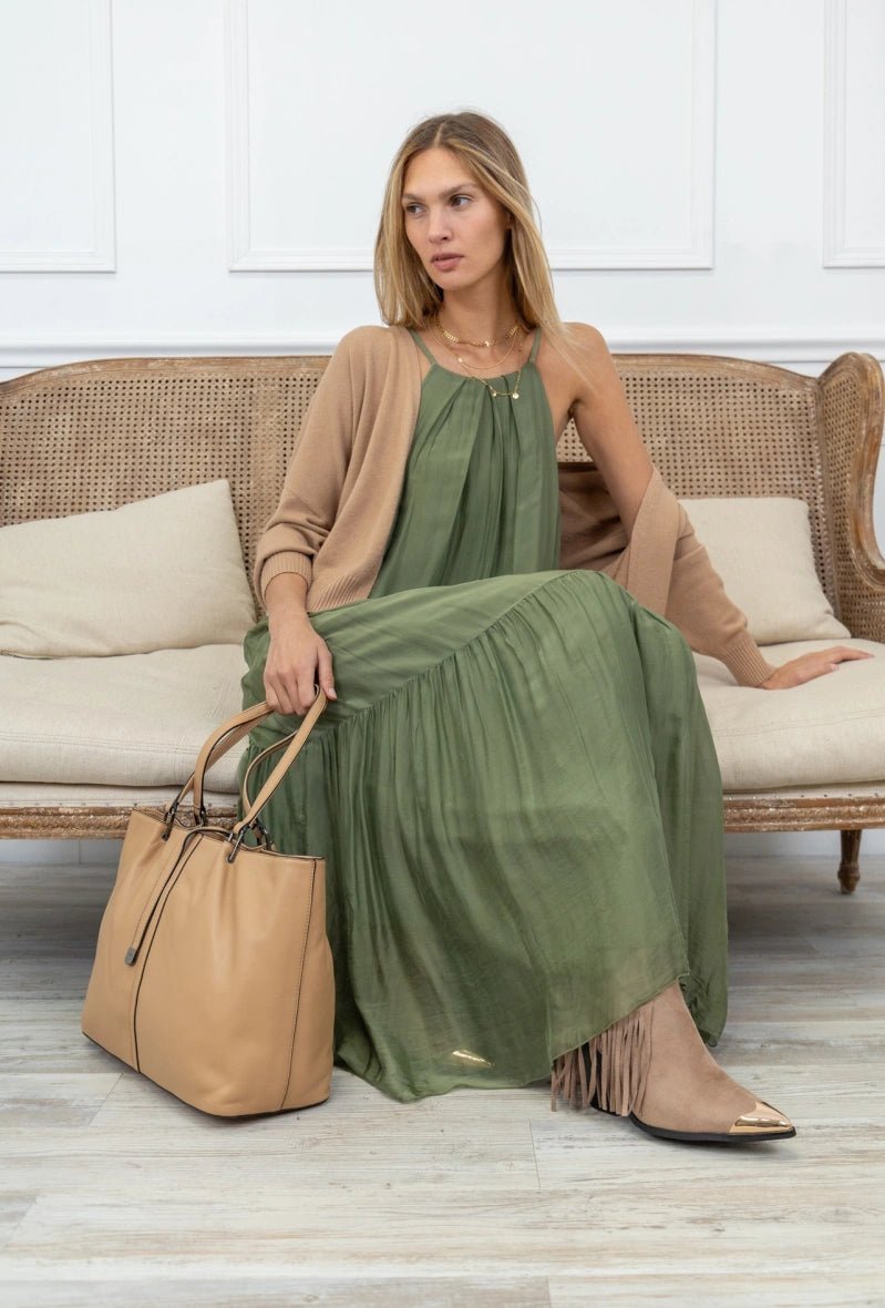 Cabas en similicuir camel - RIVE GAUCHE