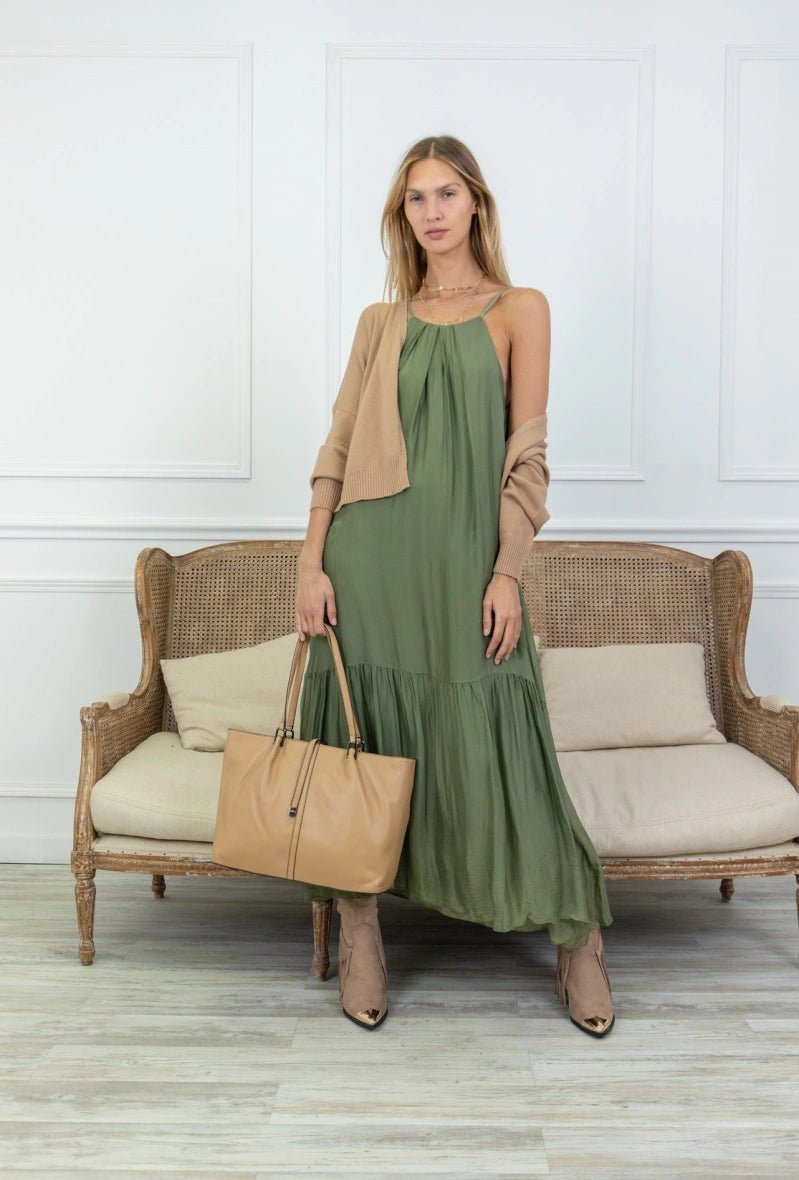 Cabas en similicuir camel - RIVE GAUCHE