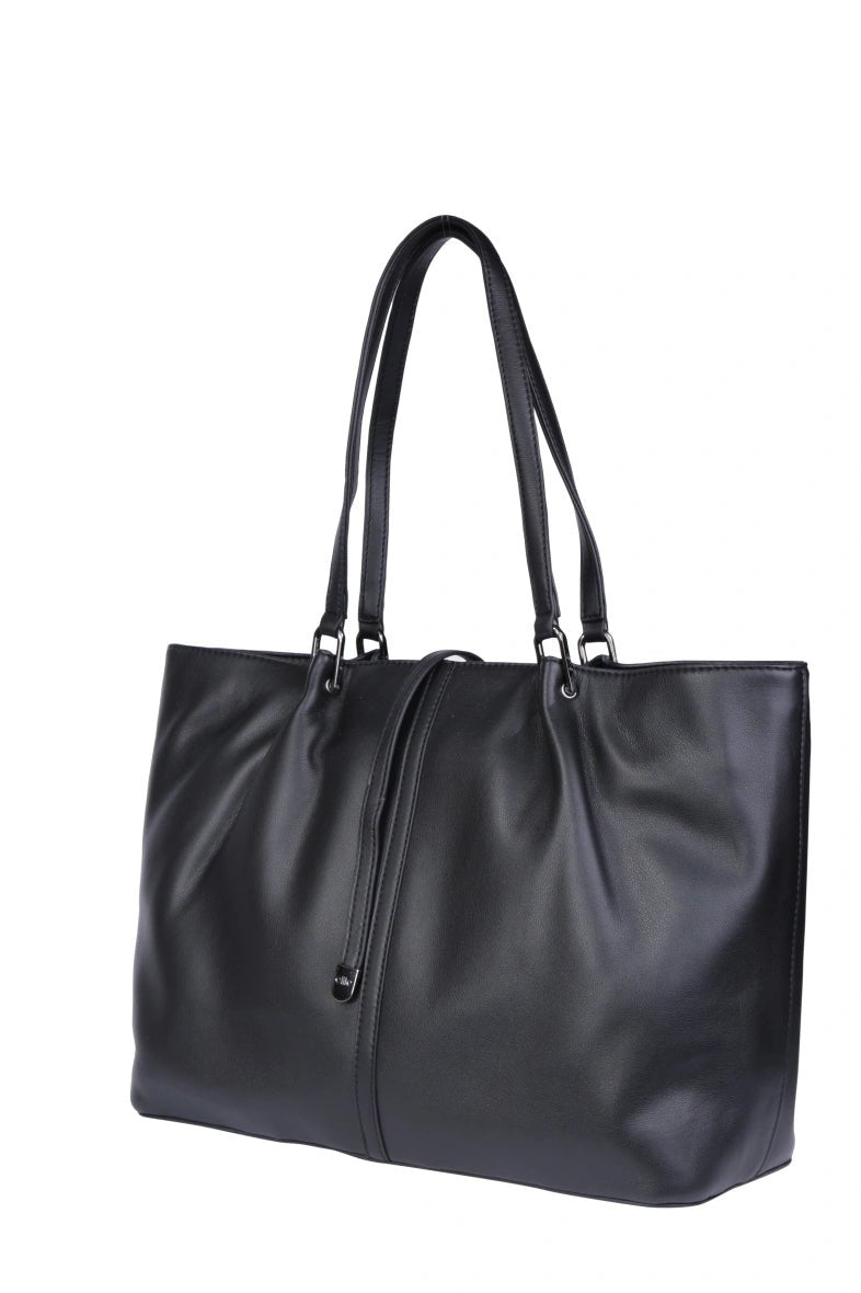 Cabas en similicuir noir - RIVE GAUCHE