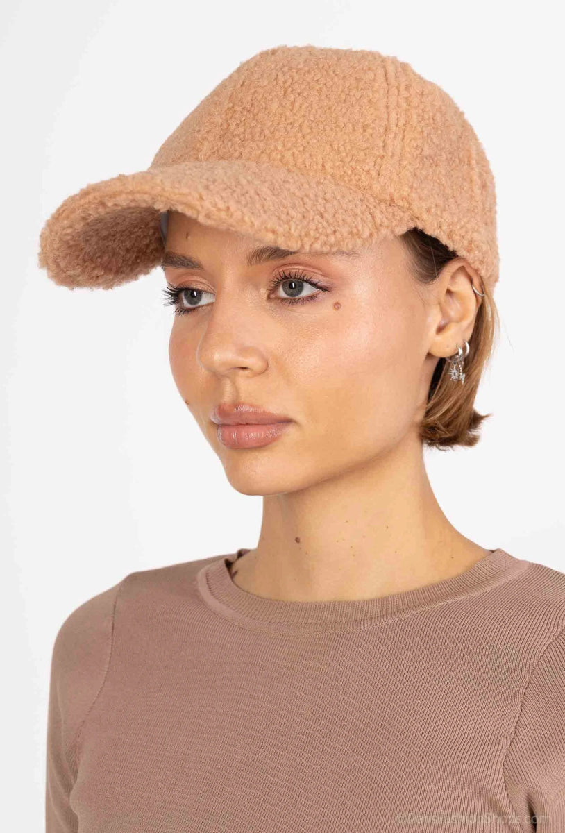 Casquette camel ajustable texture moumoute - RIVE GAUCHE