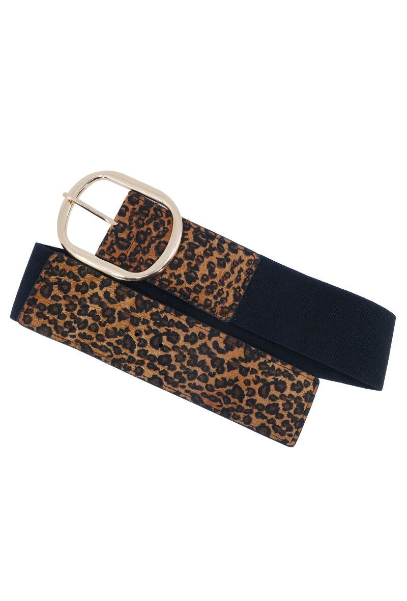Ceinture élastique motif léopard - RIVE GAUCHE