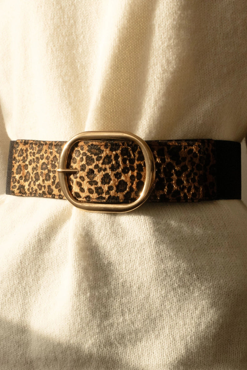 Ceinture élastique motif léopard - RIVE GAUCHE