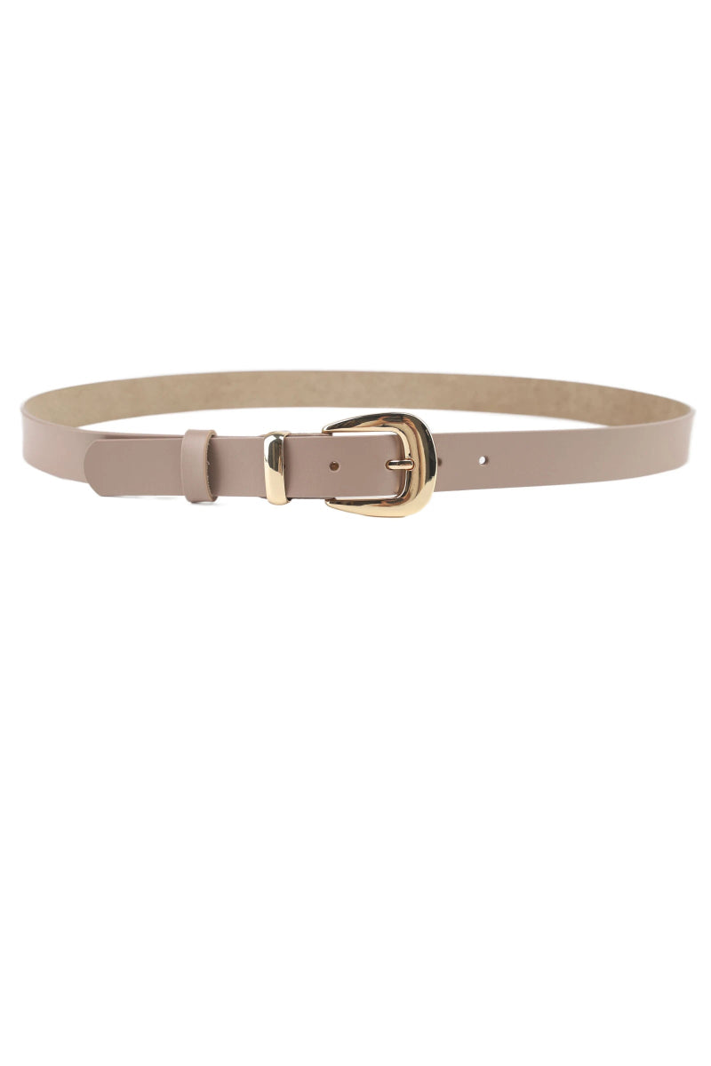 Ceinture en cuir classique beige - RIVE GAUCHE