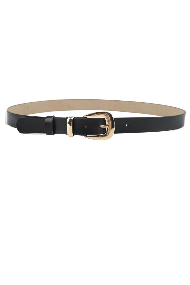 Ceinture en cuir classique noir - RIVE GAUCHE