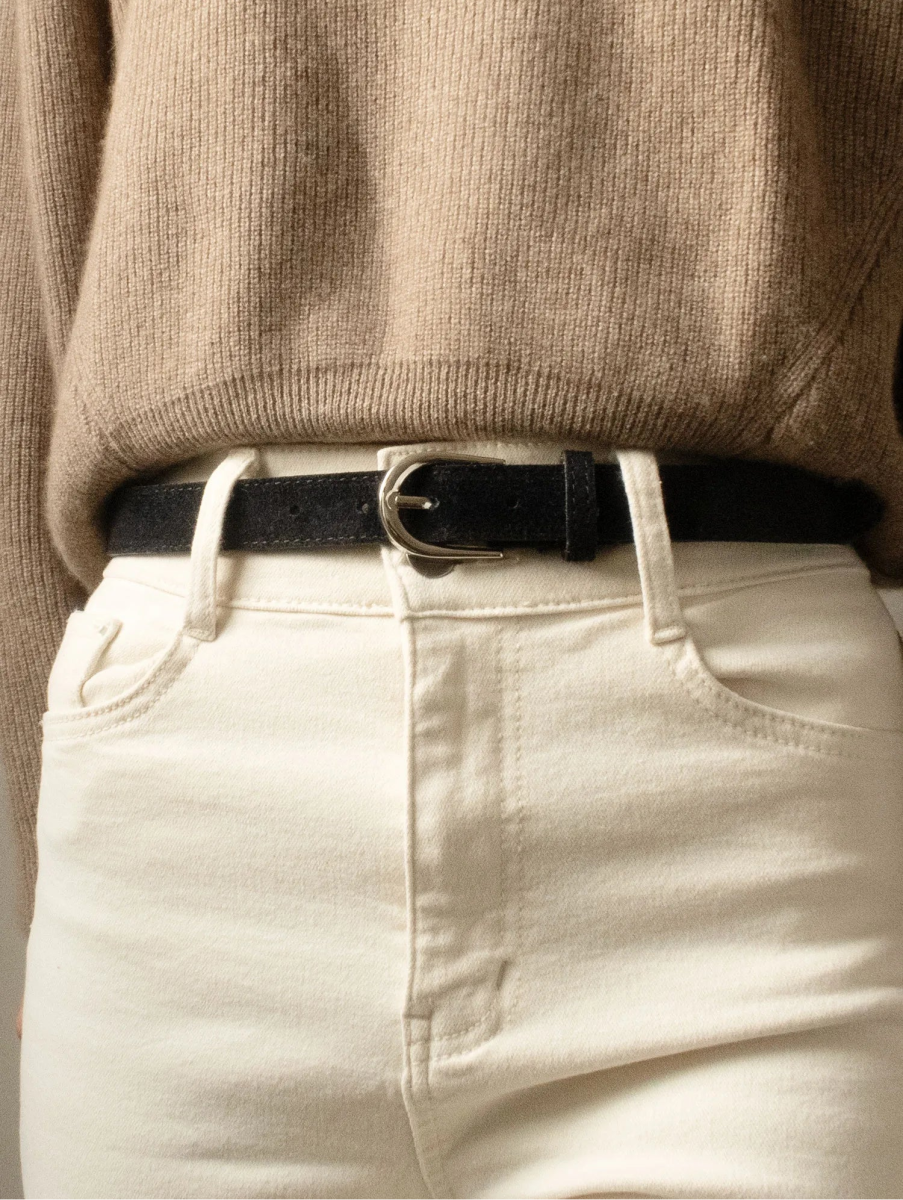 Ceinture en daim noir - RIVE GAUCHE