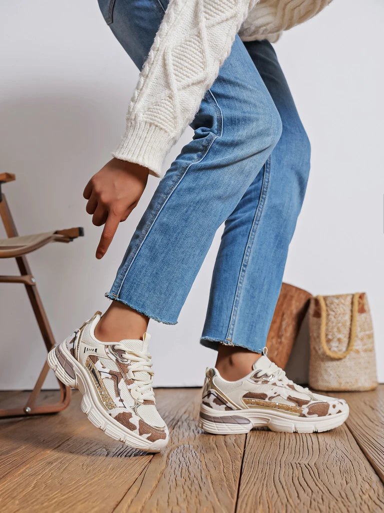 Chaussures baskets running tâchetées - RIVE GAUCHE