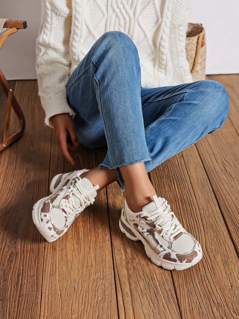 Chaussures baskets running tâchetées - RIVE GAUCHE