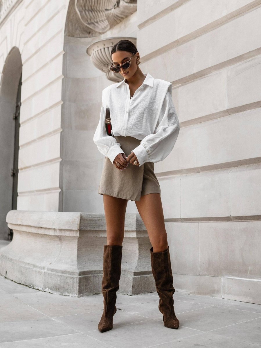 Chemise élégante blanche à épaulettes - RIVE GAUCHE