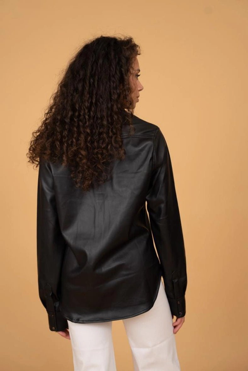 Chemise en simili cuir à poches - RIVE GAUCHE
