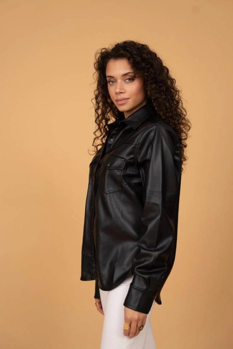Chemise en simili cuir à poches - RIVE GAUCHE