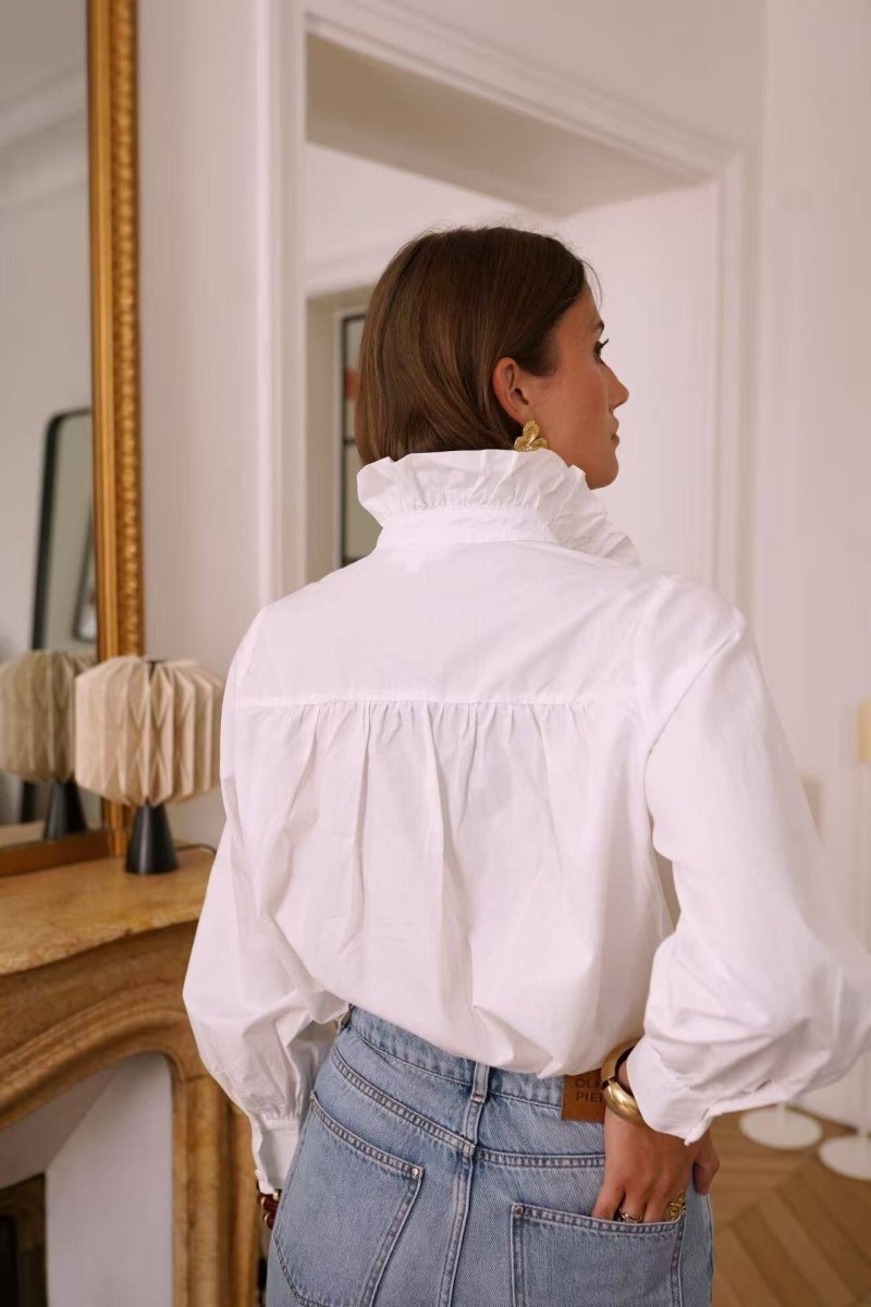 Chemise unie à col renaissance - RIVE GAUCHE