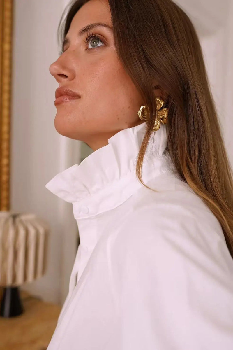 Chemise unie à col renaissance - RIVE GAUCHE