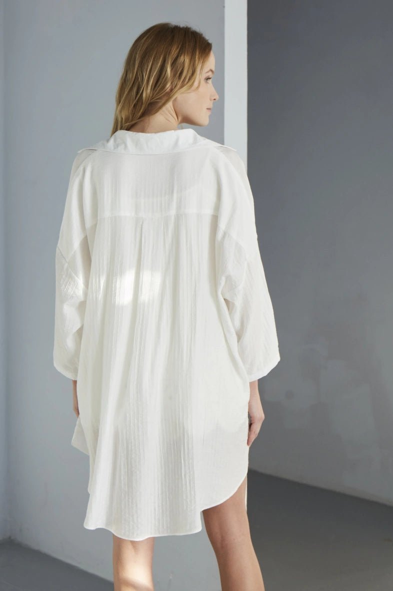 Chemisier en viscose fluide noué - RIVE GAUCHE