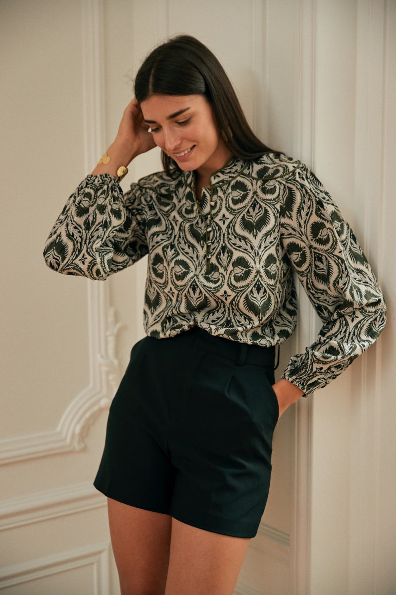 Chemisier imprimé à manches longues - RIVE GAUCHE