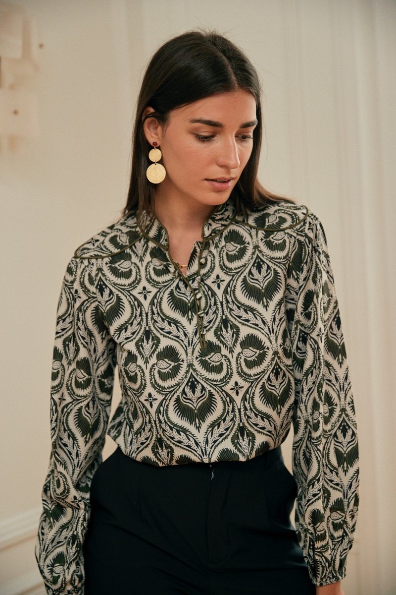 Chemisier imprimé à manches longues - RIVE GAUCHE