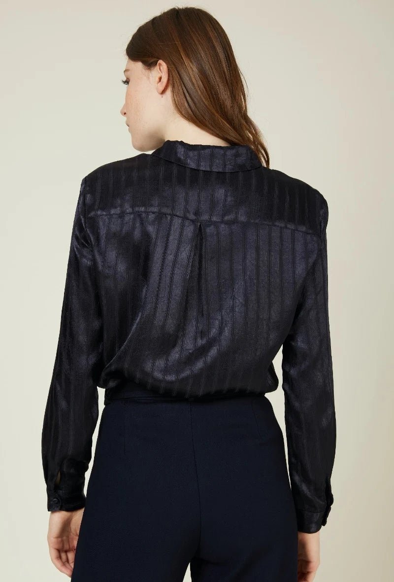 Chemisier satiné rayée - RIVE GAUCHE