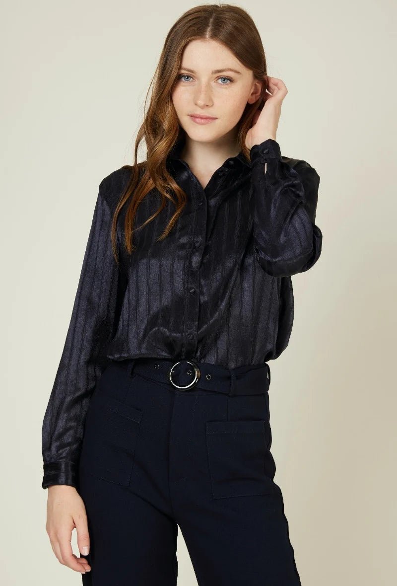 Chemisier satiné rayée - RIVE GAUCHE