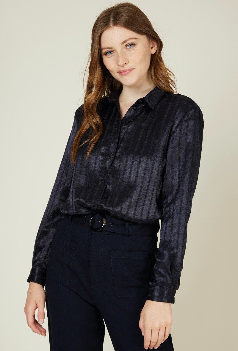 Chemisier satiné rayée - RIVE GAUCHE