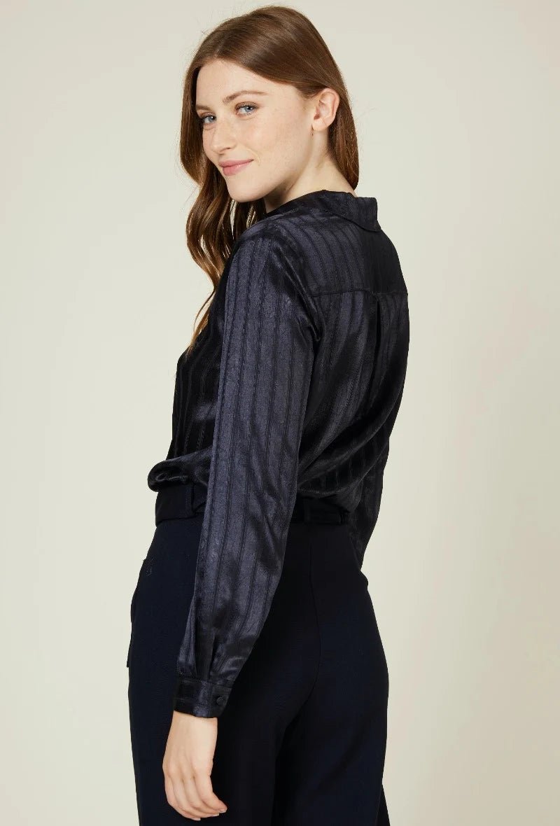 Chemisier satiné rayée - RIVE GAUCHE