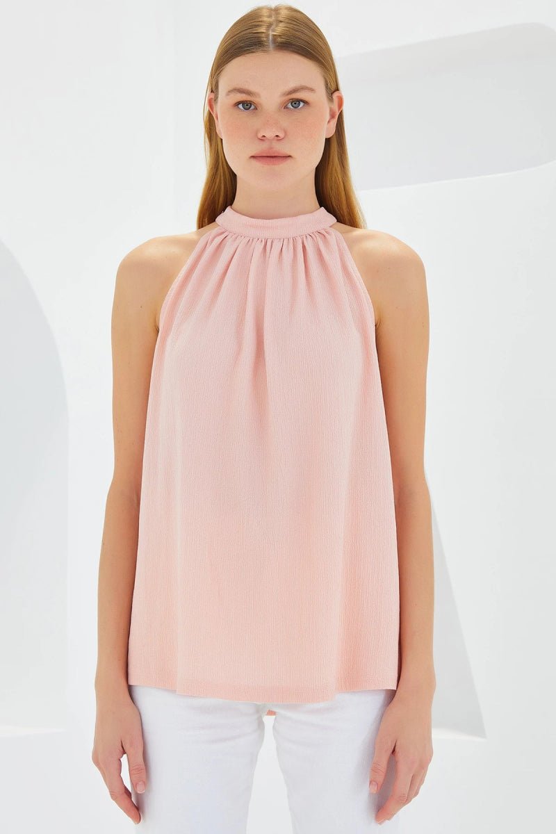 Chemisier satiné rose - RIVE GAUCHE