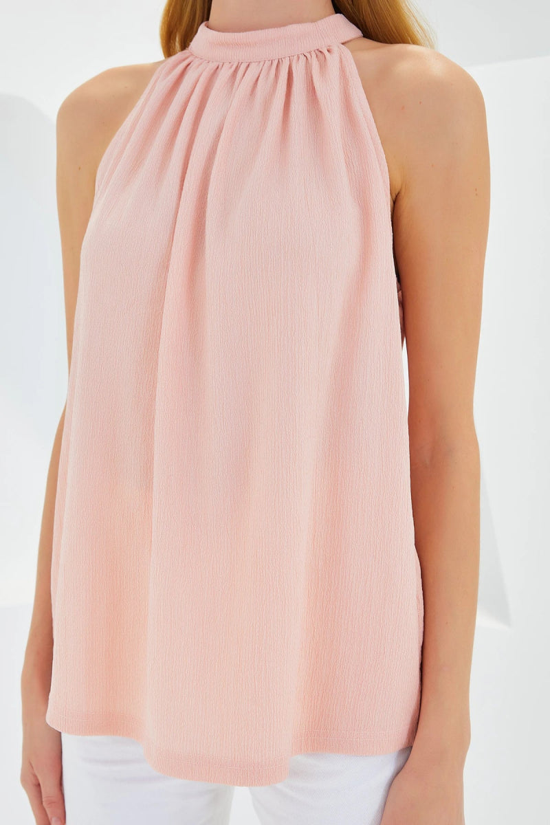 Chemisier satiné rose - RIVE GAUCHE