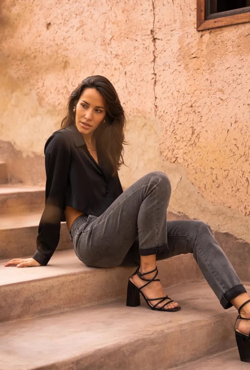 Chino en coton gris - RIVE GAUCHE