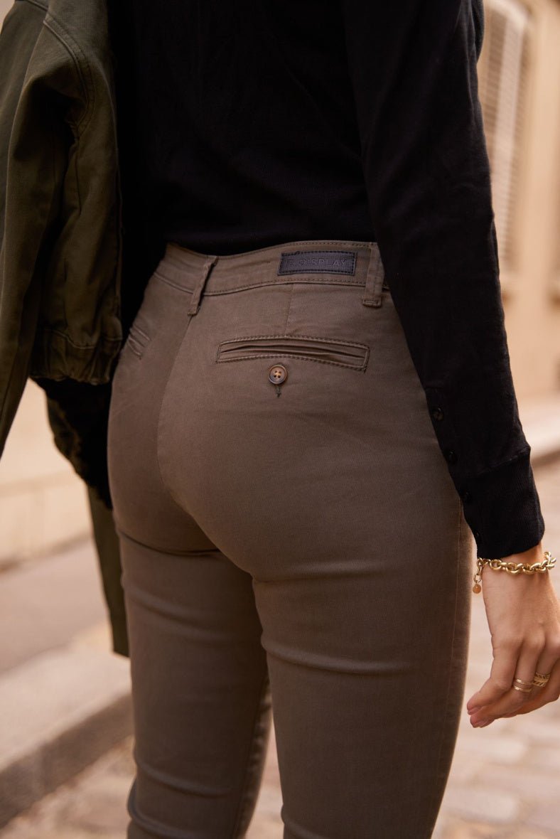 Chino en coton olive - RIVE GAUCHE