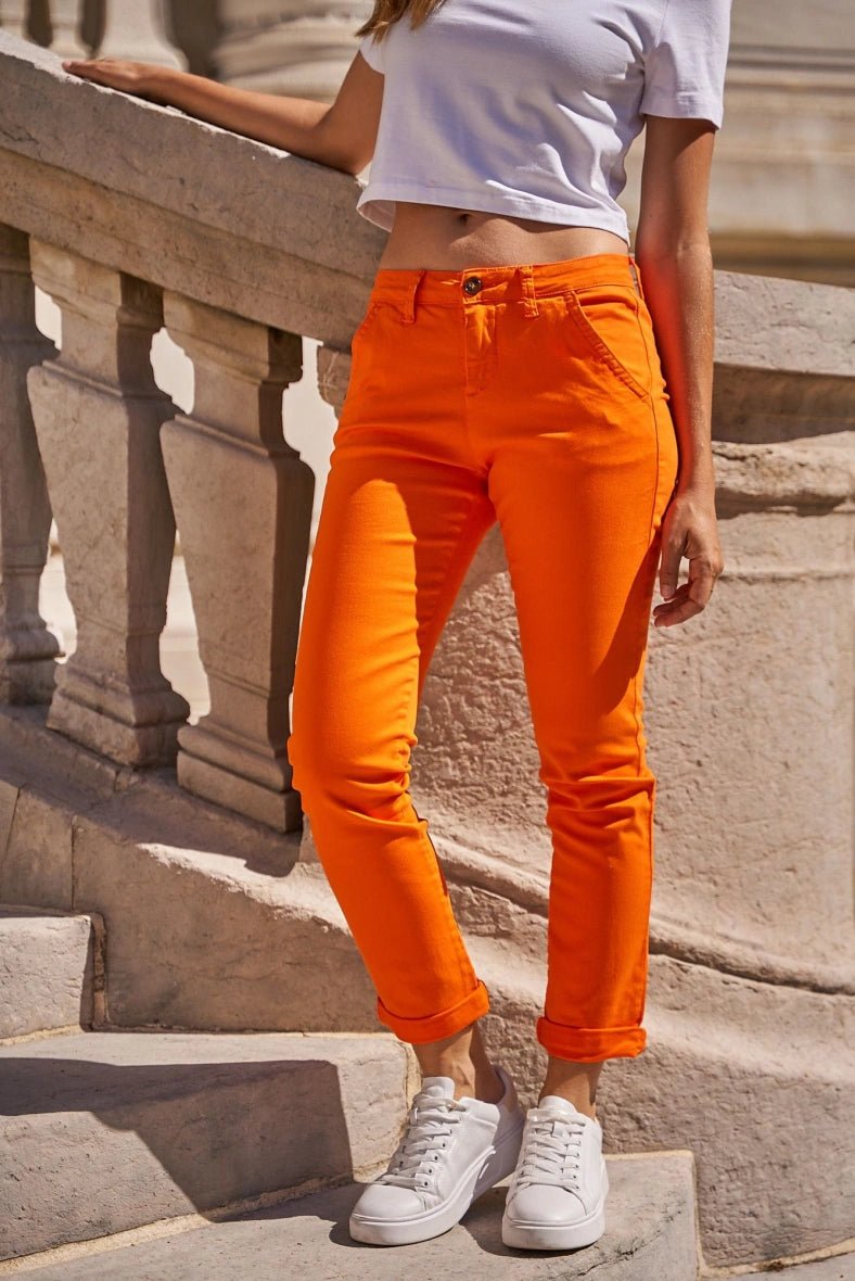 Chino en coton orange - RIVE GAUCHE
