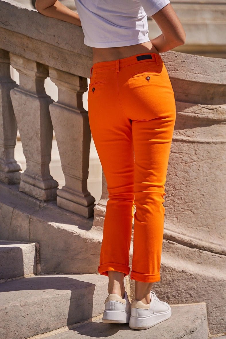 Chino en coton orange - RIVE GAUCHE