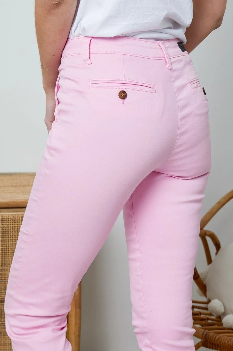 Chino en coton rose - RIVE GAUCHE