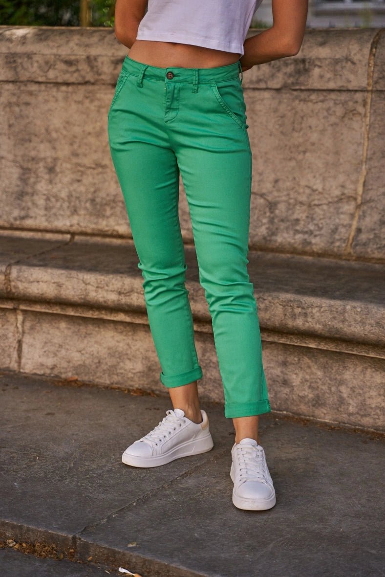 Chino en coton vert - RIVE GAUCHE