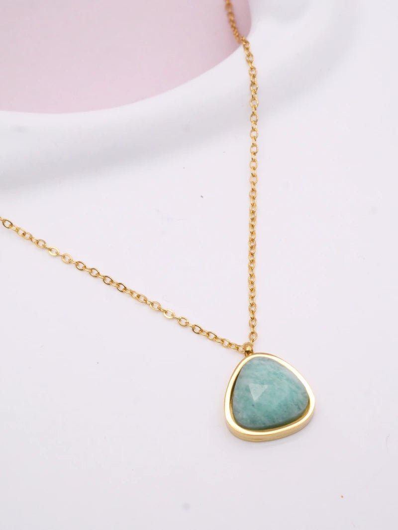 Collier en acier inoxydable avec pierre - RIVE GAUCHE