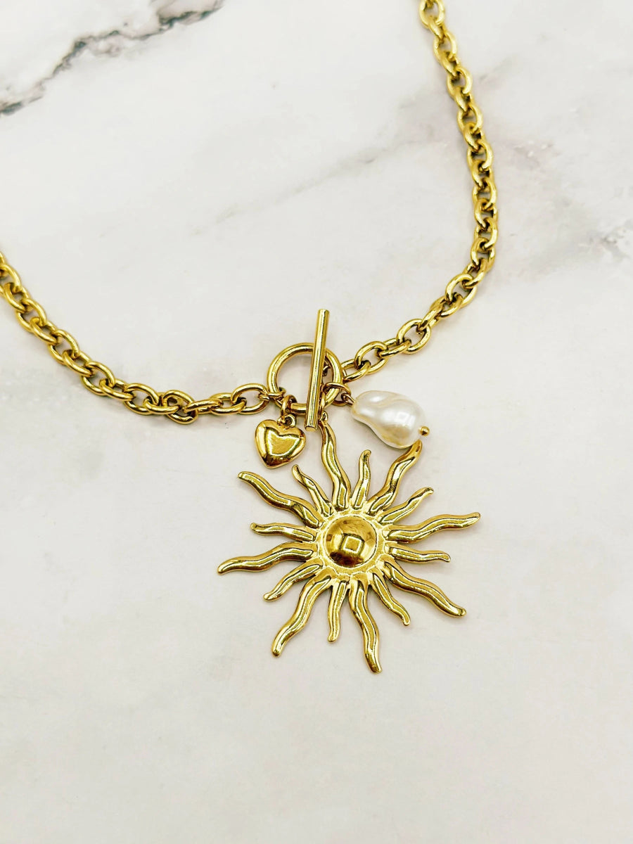 Collier soleil en acier inoxydable non ajustable - RIVE GAUCHE