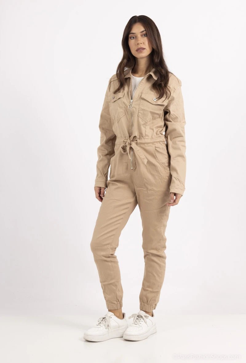 Combinaison en denim beige - RIVE GAUCHE