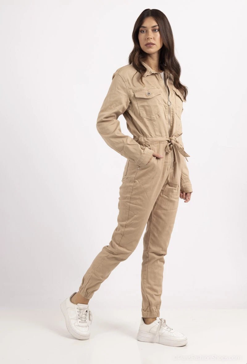 Combinaison en denim beige - RIVE GAUCHE