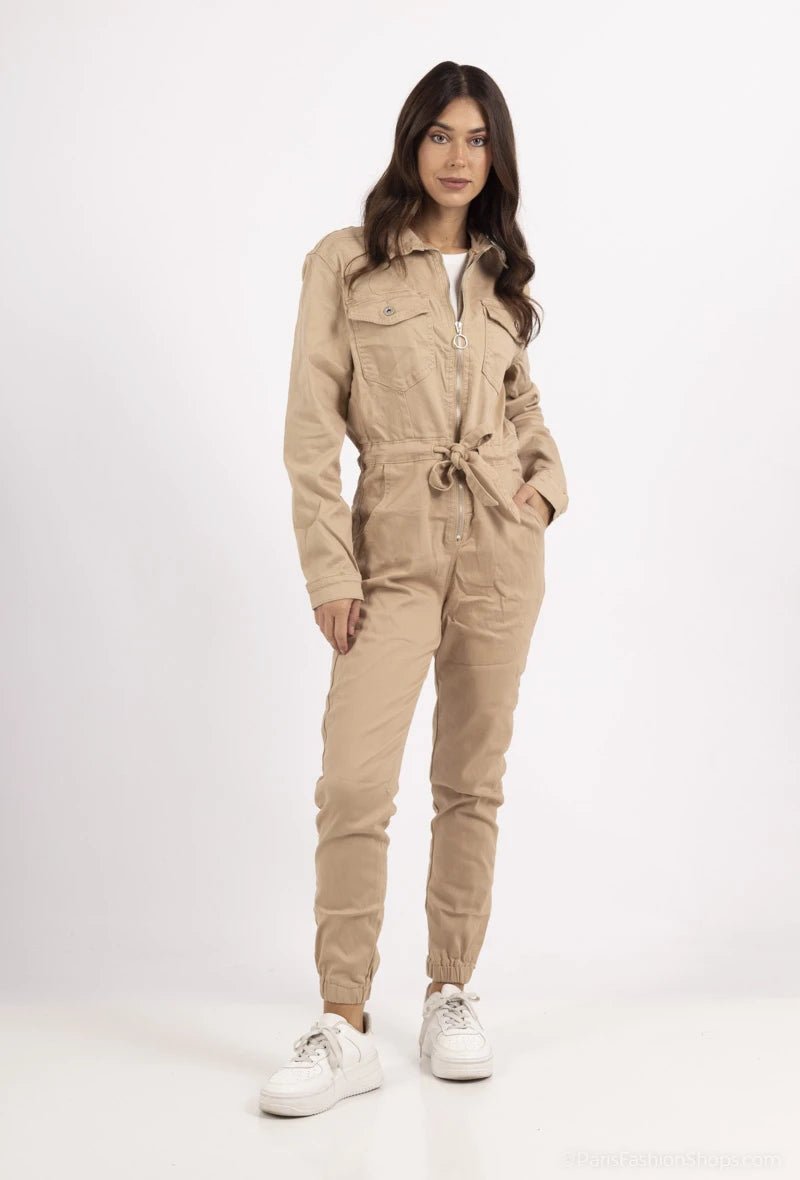 Combinaison en denim beige - RIVE GAUCHE