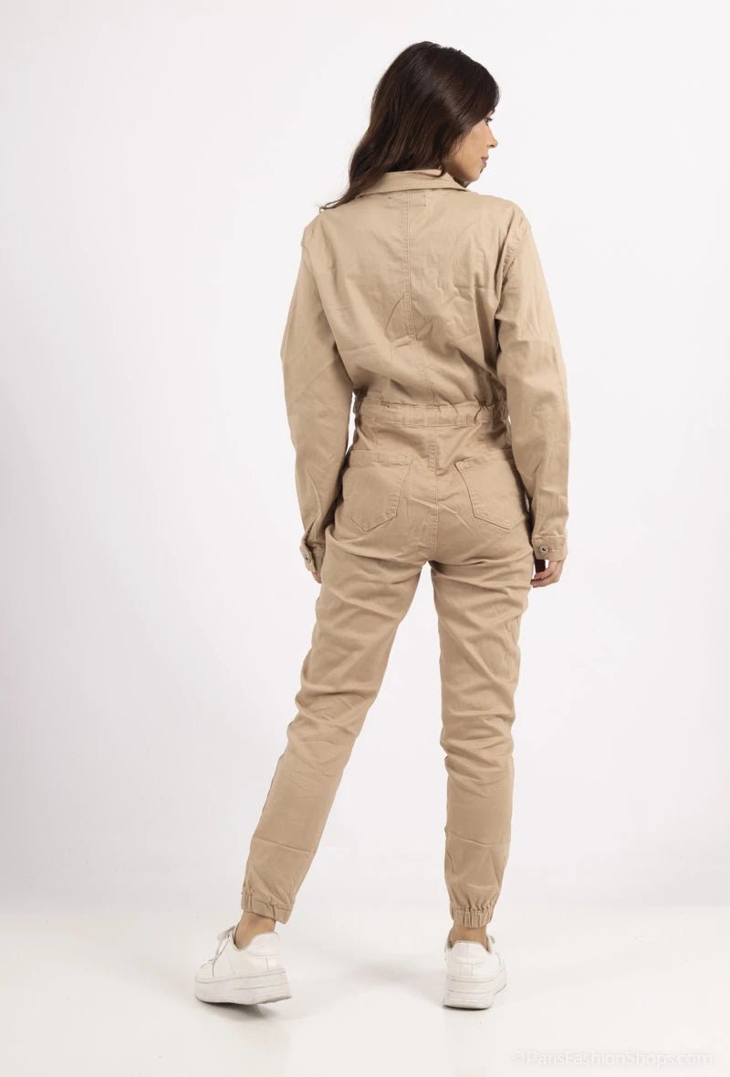 Combinaison en denim beige - RIVE GAUCHE