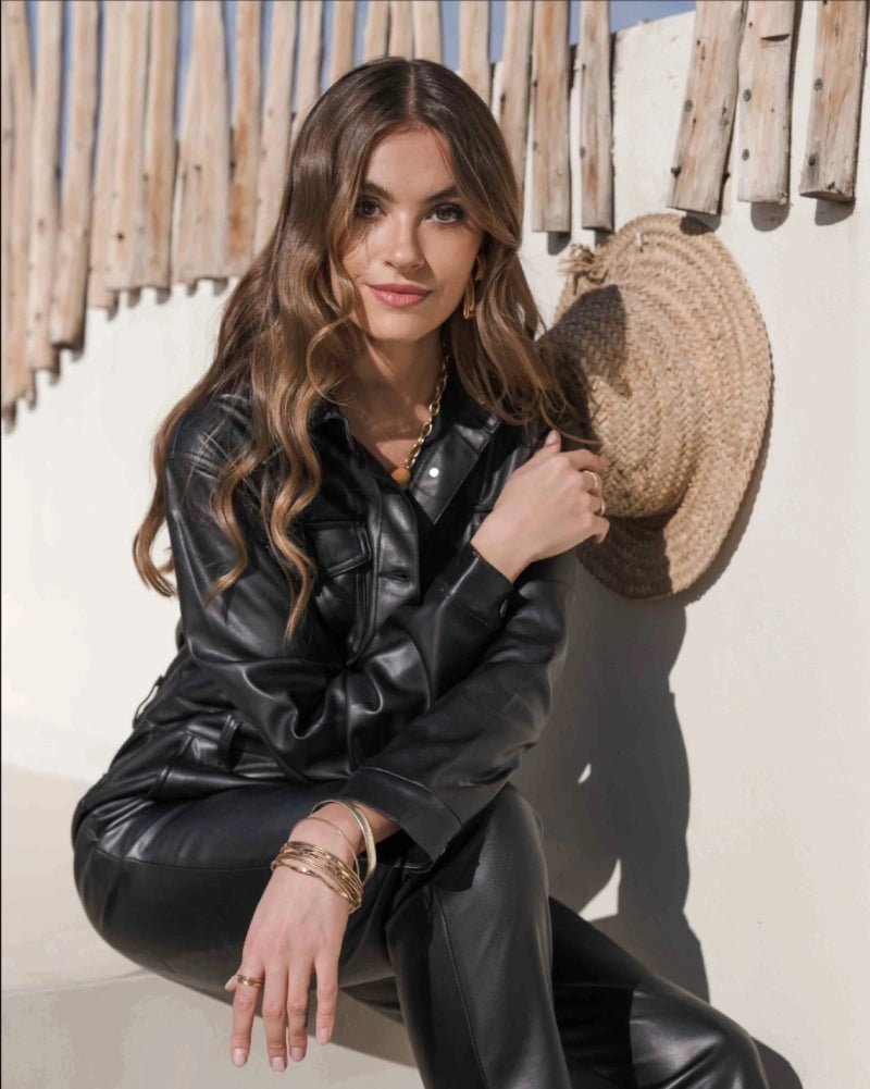 Combinaison en simili cuir - RIVE GAUCHE