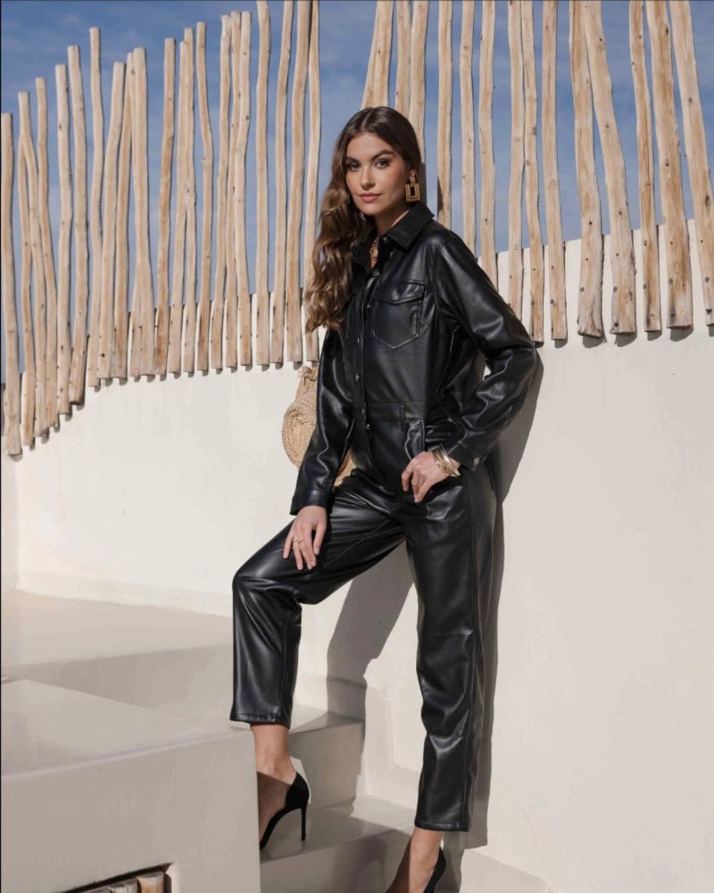 Combinaison en simili cuir - RIVE GAUCHE