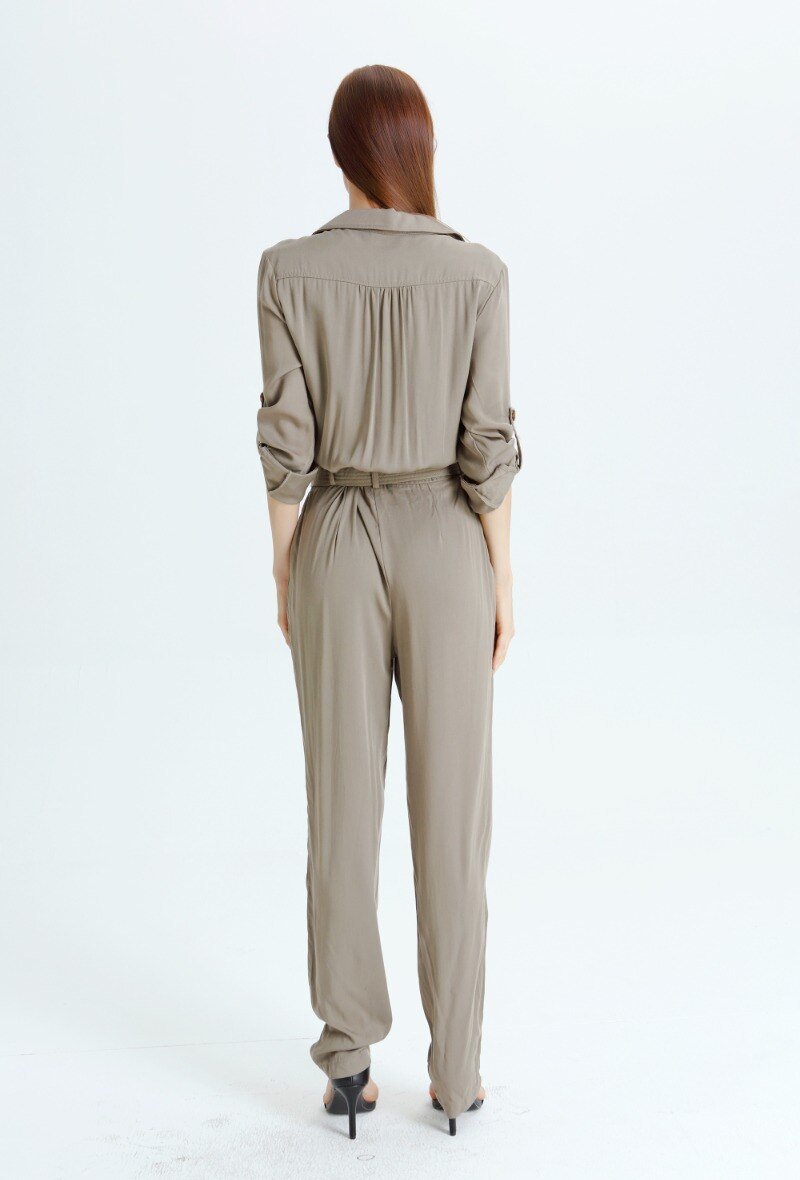 Combinaison longue style safari kaki - RIVE GAUCHE