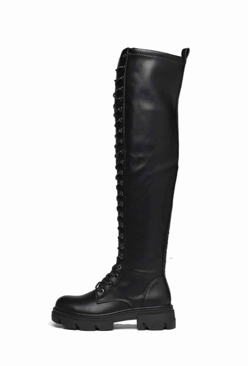 Cuissardes à lacets en similicuir - RIVE GAUCHE