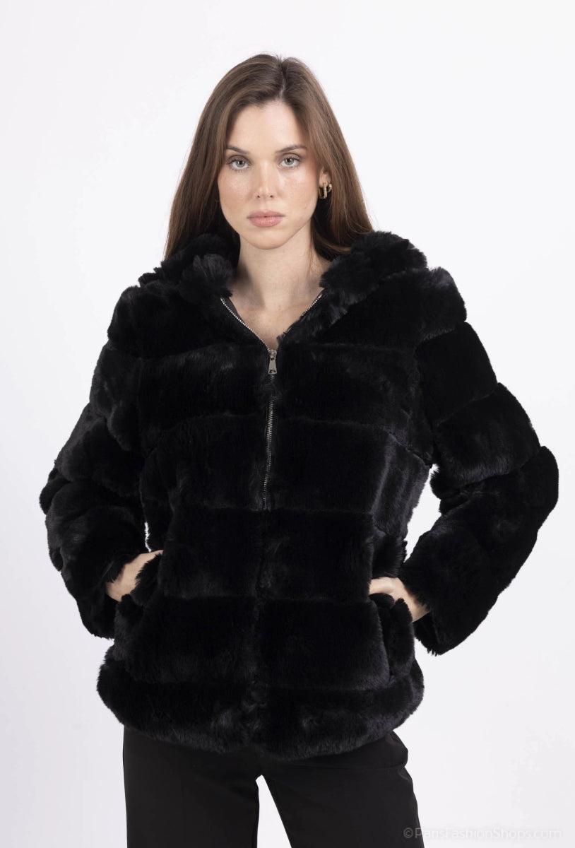 Doudoune à capuche noire - RIVE GAUCHE