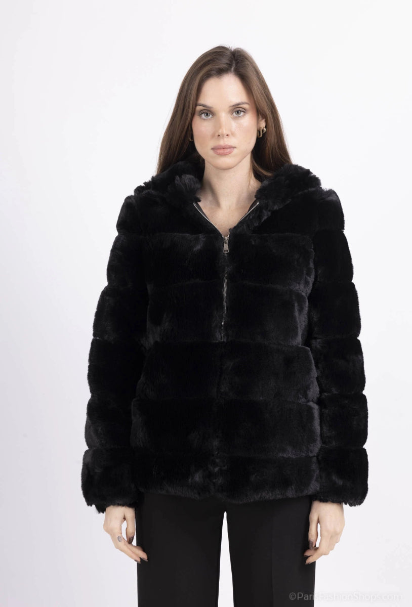 Doudoune à capuche noire - RIVE GAUCHE