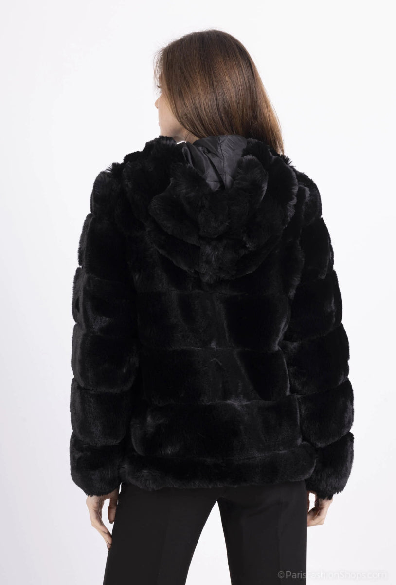 Doudoune à capuche noire - RIVE GAUCHE