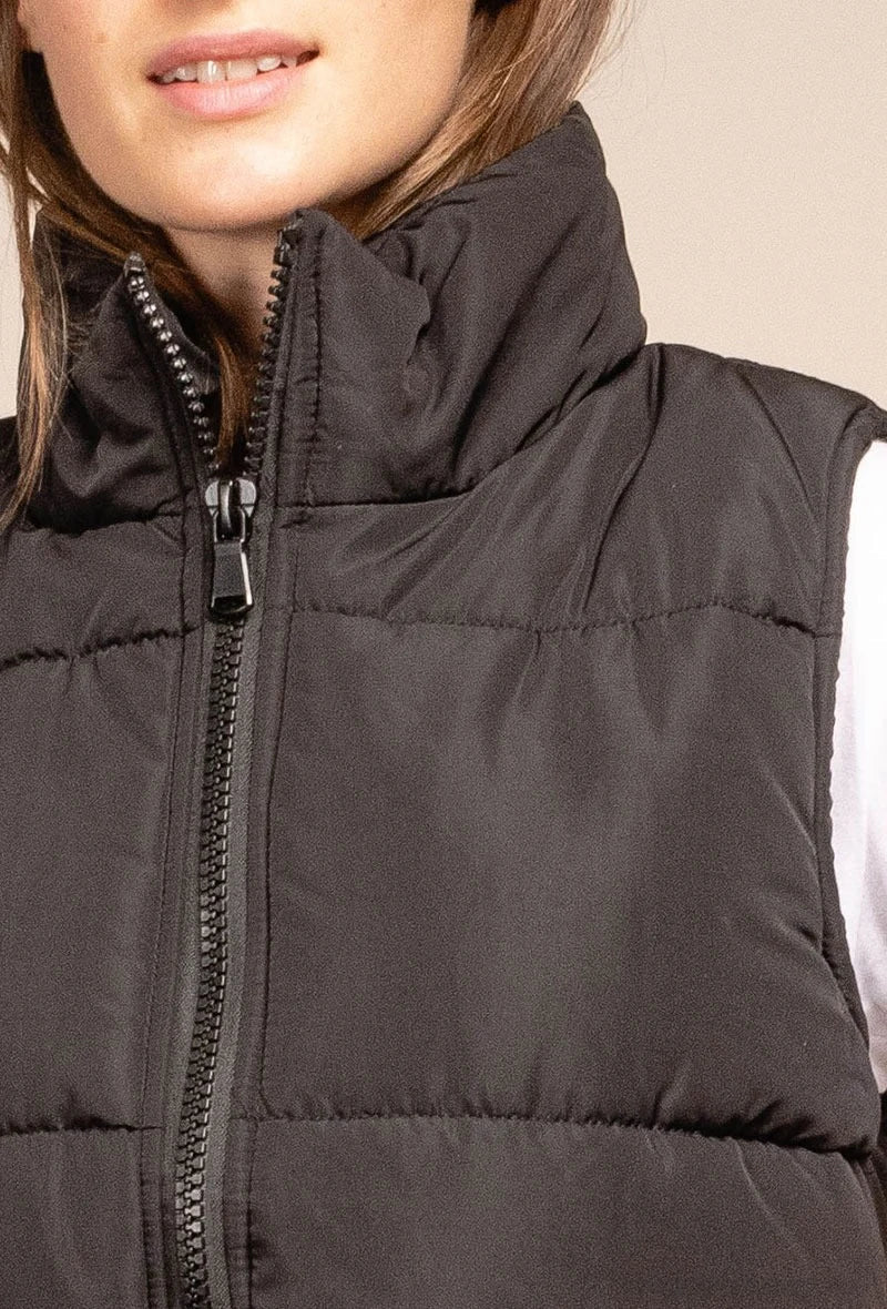 Doudoune à poches sans manches noire - RIVE GAUCHE