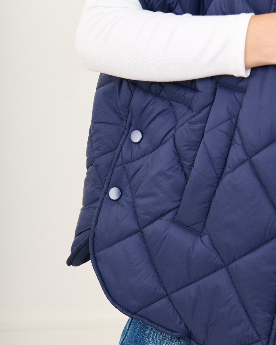 Doudoune bleu marine sans manche matelassée - RIVE GAUCHE