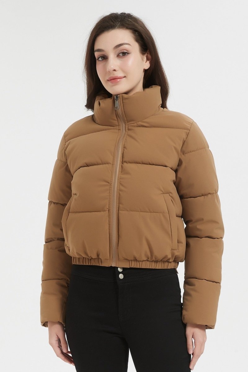 Doudoune courte matelassée camel - RIVE GAUCHE